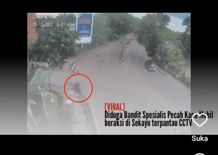Beredar Video Rekaman CCTV, Diduga Pelaku Pecah Kaca Mobil di Sekayu
