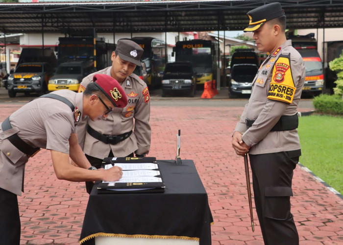 Kapolres Muba Pimpin Sertijab 3 PJU, Ini Daftar Nama dan Jabatan Barunya