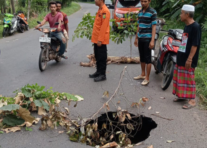 Jebolnya Jalan di Desa Bailangu, Warga Khawatir Putuskan Akses Jalan Utama Muba ke Kota Palembang