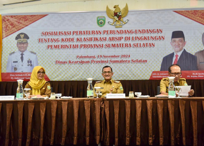 Sekda Sumsel Buka Sosialisasi Kode Klasifikasi Arsip, Dorong Optimalisasi Administrasi Kearsipan