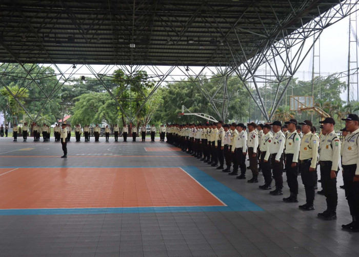 Ratusan Satpam Gelar Apel Konsolidasi, Dipimpin Langsung Kapolres Muba