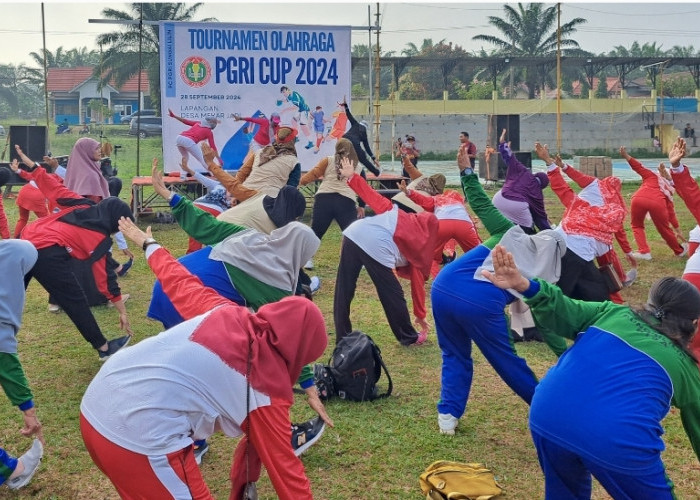 PC PGRI Sungai Lilin Gelar PGRI Cup, Diawali Senam Bersama, Diikuti Ribuan Guru