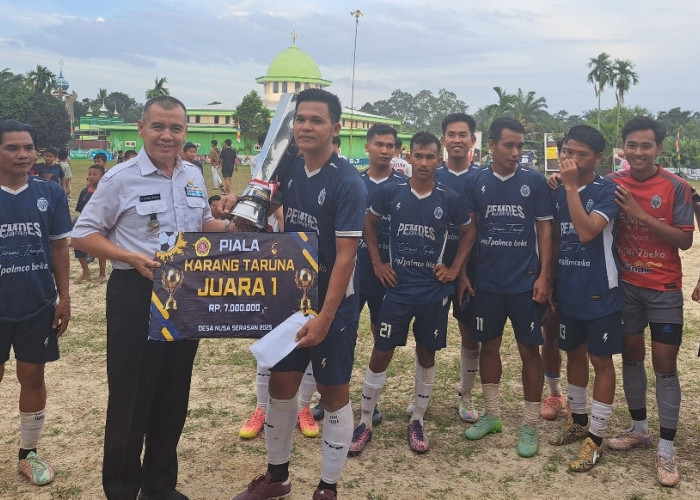 Turnamen Bola Piala Karang Taruna Desa Nusa Serasan Rampung, Gama FC Keluar Sebagai Juara