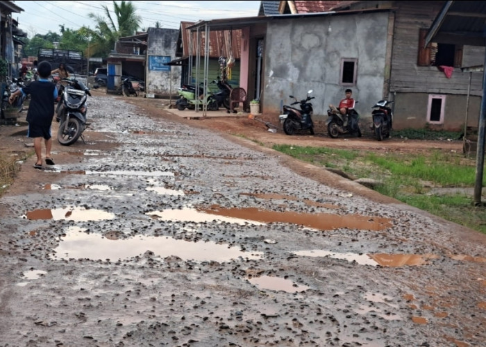 Warga Teluk Kemang Harap Jalan Poros Segera Diperbaiki