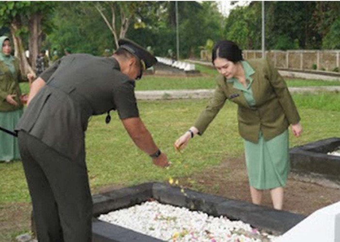 HUT TNI Ke-79 Tahun 2024, Kodim 0401 Muba Lakukan Ziarah Ke Taman Makam Pahlawan