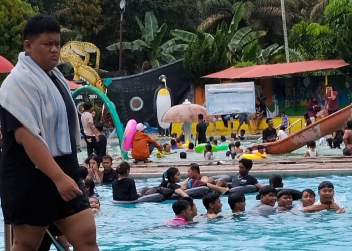 Libur Lebaran Dongkrak Wisata Lokal, Waterboom Sungai Lilin Diserbu Ratusan Pengunjung