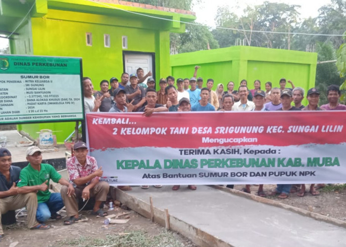 Dapat Bantuan, 2 Poktan di Dusun 6 Srigunung Ucapkan Terima Kasih ke Disbun Muba