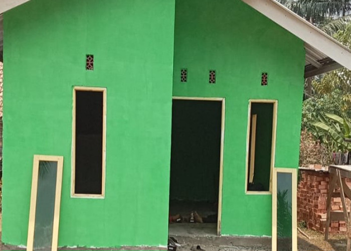 Bedah Rumah Bantuan Baznas di Desa Mulyo Rejo Hampir Rampung, Ini Penampakan nya