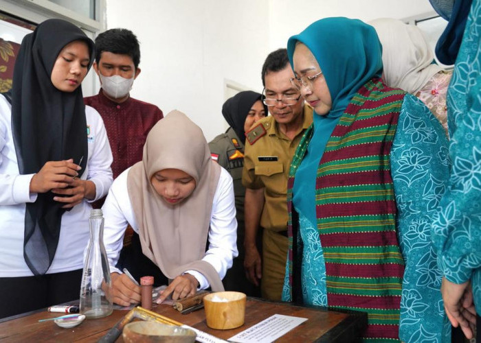 Pj Ketua Dekranasda Sumsel Tinjau Pelatihan Kerajinan Perak di Kabupaten Ogan Ilir