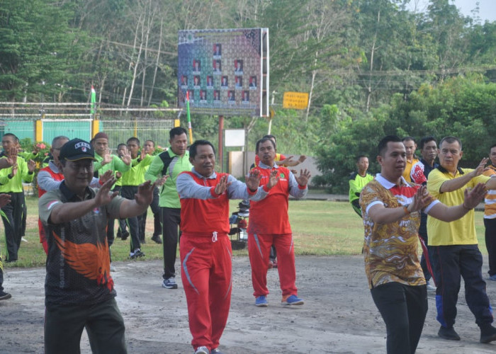 Meriahkan HUT RI, Gelar Senam Sehat lintas Sektoral 