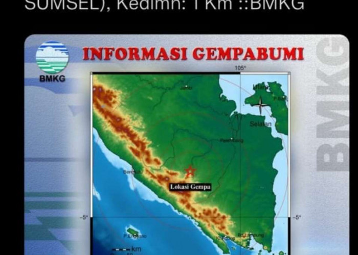 Muara Enim Kembali Diguncang Gempa 4.2 SR