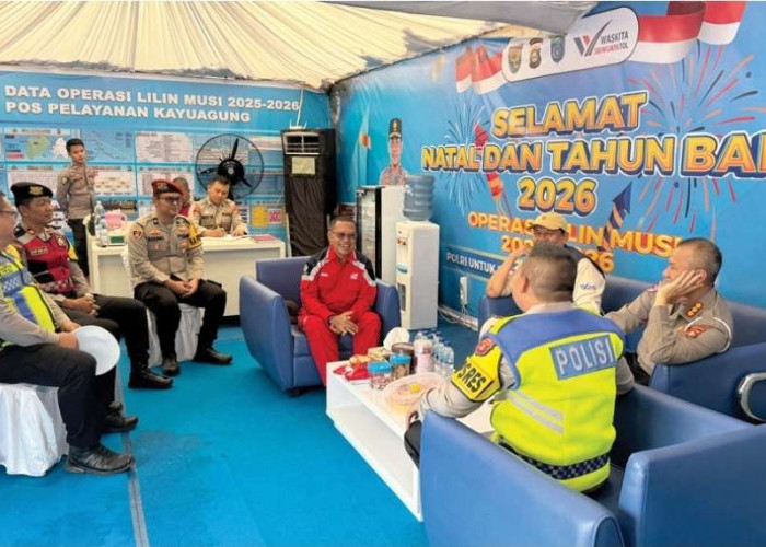 Arus Kendaraan di Exit Tol Kayuagung Ramai Lancar Saat Libur Nataru, Pos Pelayanan Beroperasi 24 Jam