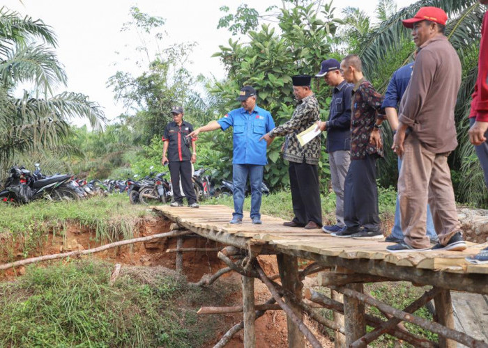 Tinjau Jembatan Ambruk di Kecamatan Lais, Pj Bupati Apriyadi Janji Segera Dibenahi