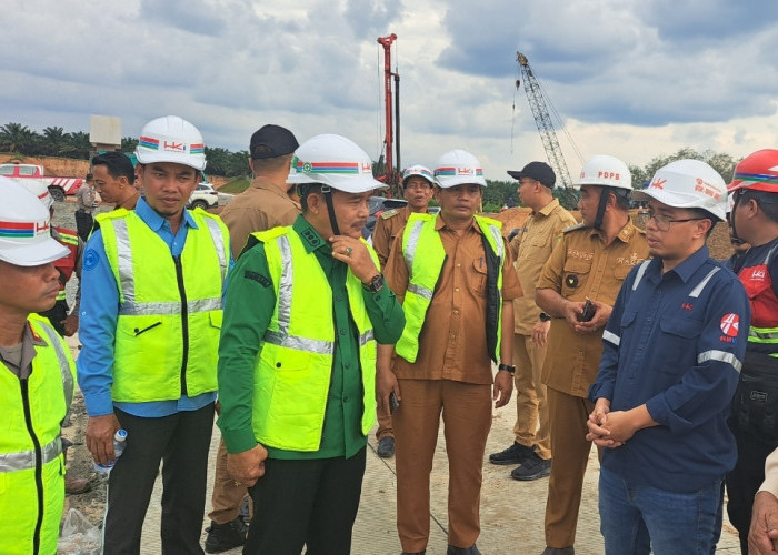 Wabup Tinjau Pembangunan Tol, Usulkan Penambahan Exit di Wilayah Muba