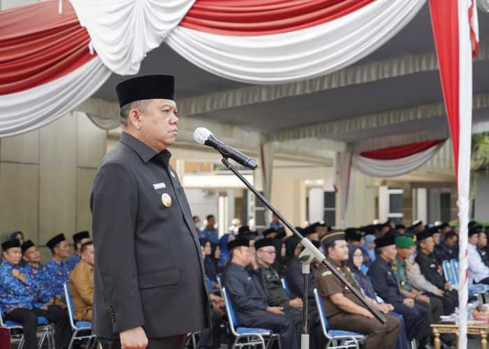 Pj Bupati Sandi Fahlepi Pimpin langsung Upacara Hari Lahir Pancasila dan Peringatan HLH Sedunia