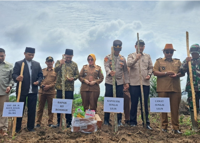 Polsek Sungai Lilin Gelar Penanaman Jagung Serentak 1 Juta Hektar, Dihadiri Wabup Terpilih