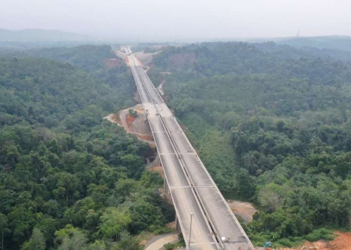 Terdapat Jembatan Layang, Pemandangan Indah Disuguhkan di Ruas Tol Bengkinang - Koto Kampar