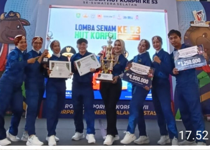 Keren!! Tim Korpri Muba Raih Double Winner Lomba Senam KORPRI