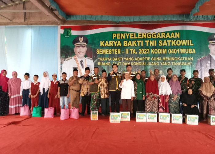 Karya Bakti TNI, Pemkab - Kodim 0401 Muba, Bangun Jalan Desa Ulak Embacang 