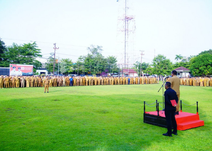 Perdana Pimpin Apel Gabungan 2026, Bupati Muba Tekankan Disiplin ASN dan Pelayanan Publik Berkualitas