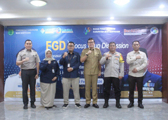 Pemkab - BPS Muba Sinergi Gelar FGD Publikasi Kabupaten Muba Dalam Angka 2024