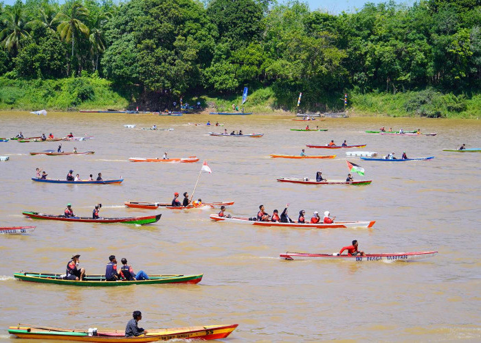 56 Perahu Ketek Adu Kecepafan di Sungai Musi, Bupati Toh Ini Warisan Budaya, Bukan Sekadar Lomba