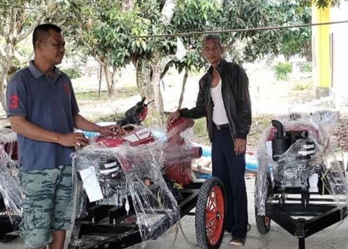 Kelompok Tani di Desa Jud 1 Sanga Desa Dapat Bantuan 3 Unit Pompa Air, Bisa Bantu Atasi Kekeringan Sawah