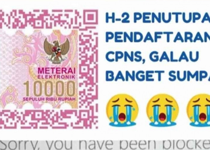 Pembelian E-Meterrai Menjadi Keluhan Pedaftar CPNS 2024, Sudah 3 Hari Tak Kunjung Bisa 