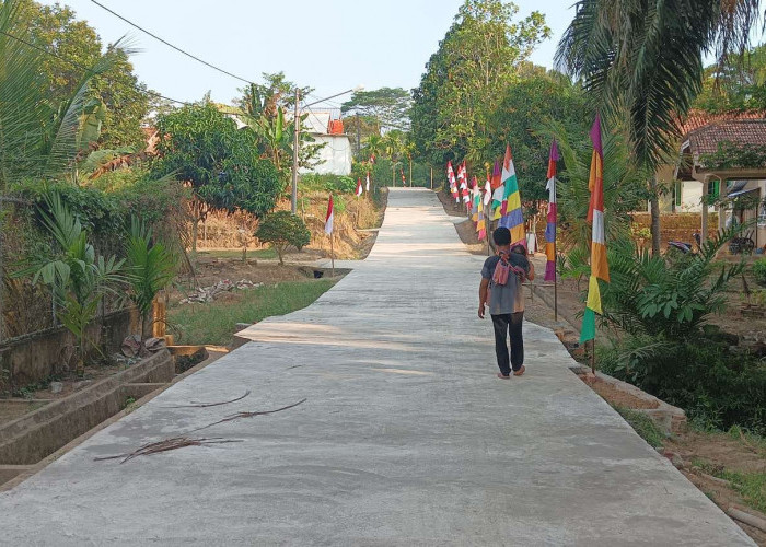 Melalui Dana Desa, Pemdes Sukadamai Baru Cor Beton Jalan Pemukiman