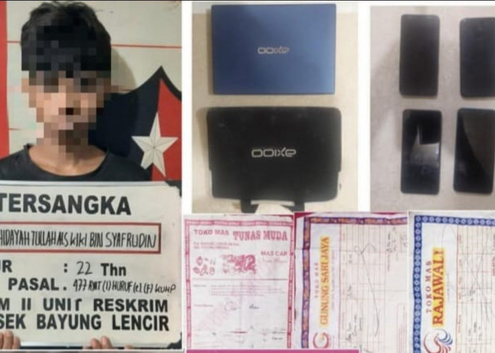 Beraksi Saat Hujan dan Listrik Padam, Pelaku Bobol Rumah di Bayung Lencir Dibekuk Polisi