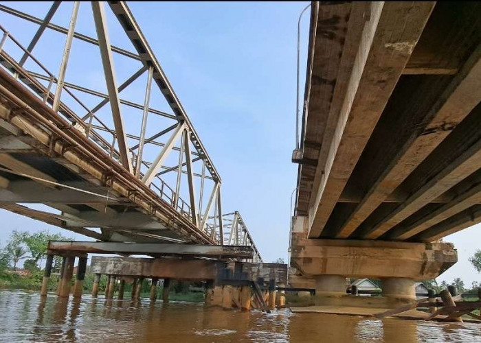 Dua Jembatan Sungai Lilin, Sangat Vital Penunjang Jalur Lintas Penting di Pulau Sumatera