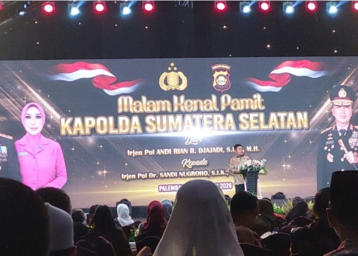 Malam Estafet Kepemimpinan Polda Sumsel: Haru, Pantun, dan Harapan Baru untuk Bumi Sriwijaya