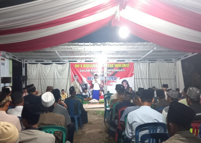 Desa Cinta Damai Gelar Doa Bersama dan Istighosah, Peringati HUT RI Serta HUT Desa