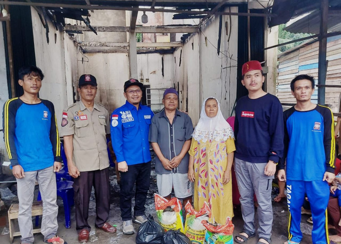 Korban Kebakaran di Tungkal Jaya, Pemkab Muba Beri Bantuan Paket  Sembako 