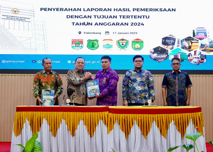 Pj Bupati Muba Sandi Fahlepi Terima LHP Semester Dua Tahun Anggaran 2024