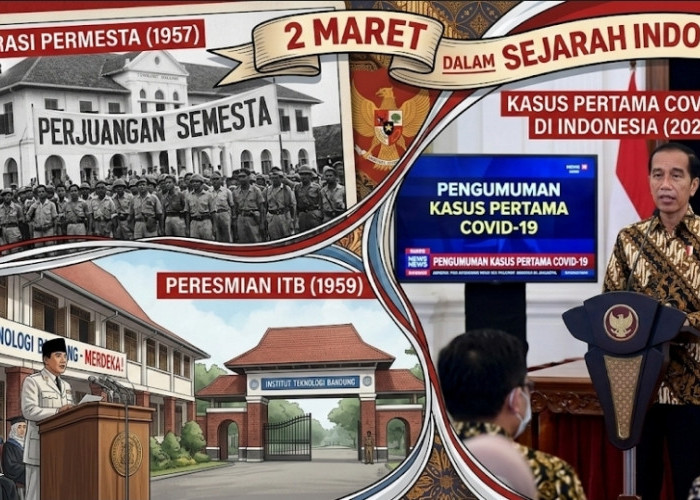 2 Maret dalam Sejarah Indonesia, Dari Deklarasi Permesta, Lahirnya ITB, hingga Pengumuman Kasus Pertama COVID