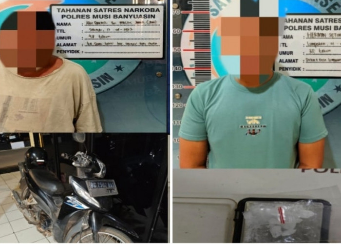 Satres Narkoba Polres Muba Amankan 2 Pria, Diduga Sebagai Pengedar
