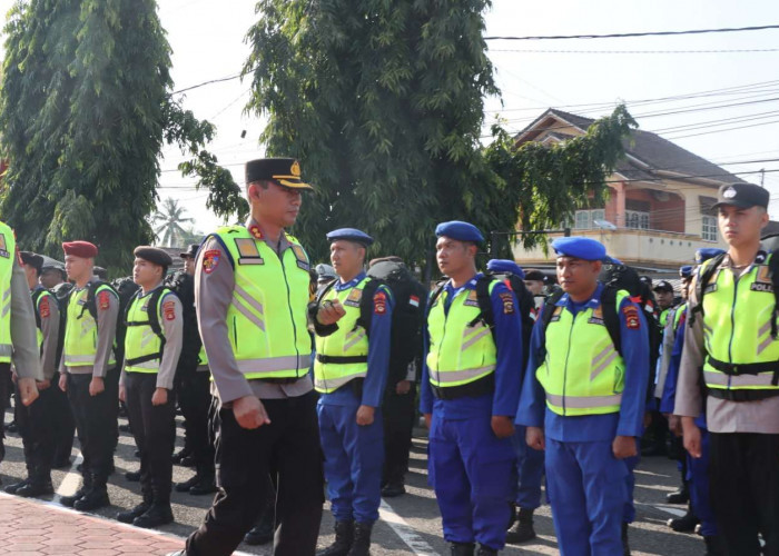 Polres Muba Terjunkan 544 Personil, Untuk Pengamanan Pemilu 2024 di TPS
