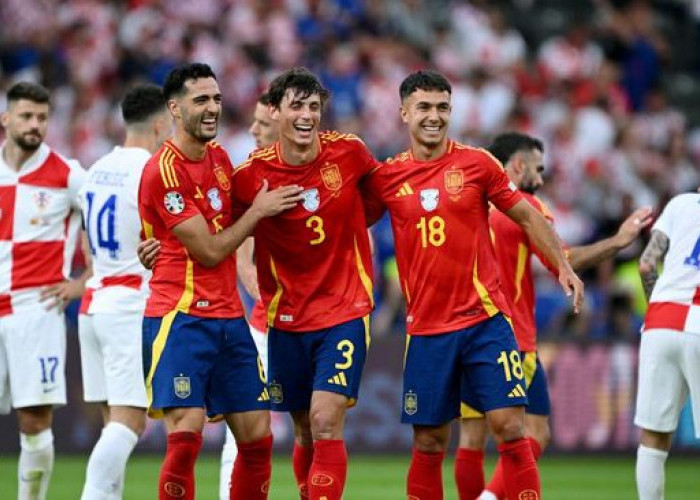 Hasil Euro 2024: Spanyol Kalahkan Kroasia 3-0, Kini Pimpin Klasemen Sementara Grup B