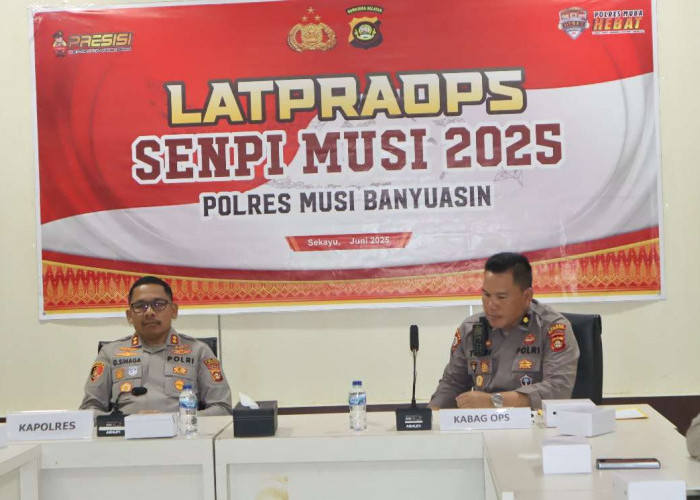 Persiapan Pelaksanaan Operasi Senpi Musi Senp9 2025, Polres Muba Gelar Latihan Pra Ops