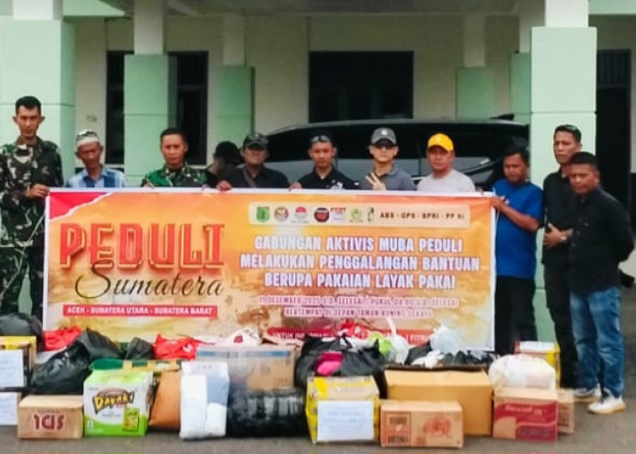 Solidaritas Warga Muba untuk Korban Bencana, Ratusan Pakaian Layak Pakai Disalurkan ke Kodim 0401