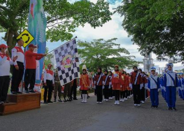 Semarak Jelang HUT RI ke-77, Ratusan Regu Ikuti Lomba Baris Bebaris 