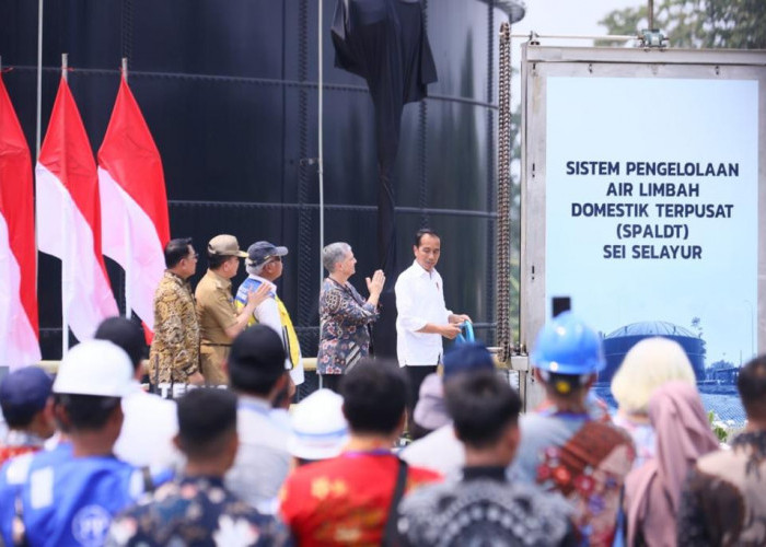 Didampingi Pj Gubenur Agus Fatoni, Presiden Jokowi  Resmikan SPALDT Pertama di Indonesia