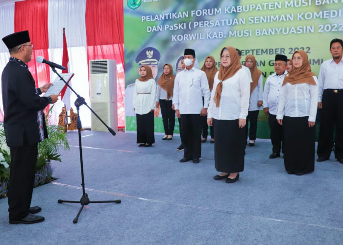 Pj Bupati Muba Lantik Forum Kabupaten Sehat  dan Hadiri Pelantikan PaSKI Korwil Muba