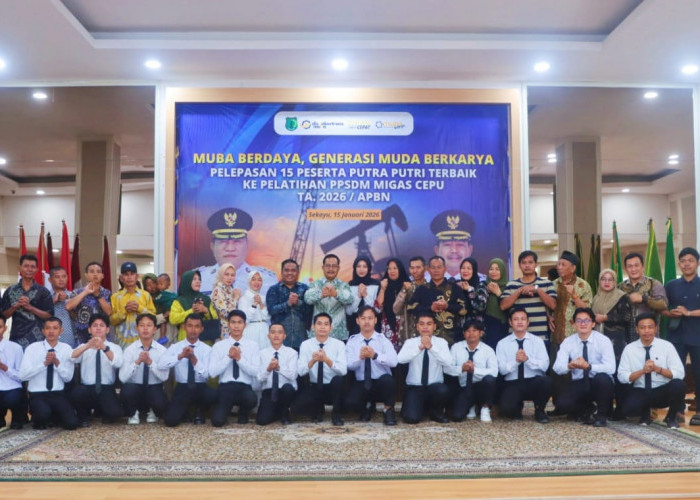 Cetak Tenaga Kerja Andal Migas, 15 Pemuda Muba Diberangkatkan ke PPSDM Cepu