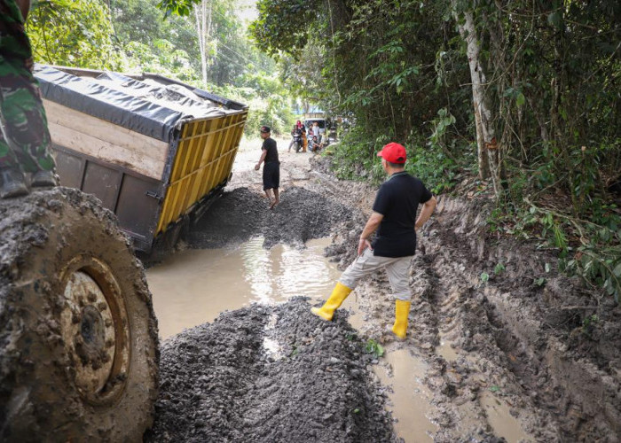 Akhirnya Jalan Desa Bandar Jaya Dapat Perhatian, Kadis PU PR Muba Janji Juni Perbaikan Dimulai