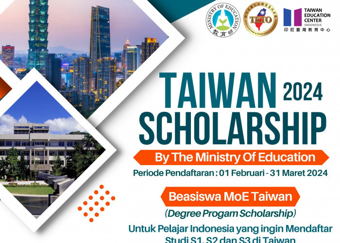 Dapatkan Beasiswa Kuliah Gratis S1 hingga S3 di Taiwan Melalui Program MoE 2024, Berikut Cara Daftarnya!