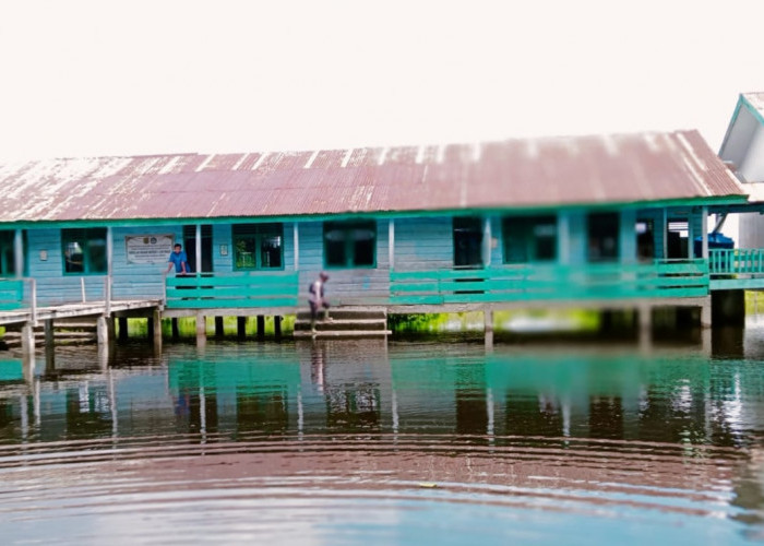 Puluhan Sekolah di Muba Terendam Banjir, Siswa Terpaksa Belajar Dirumah