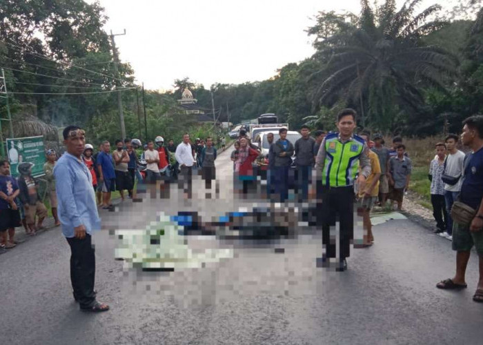 Kecelakaan di Jalintim Palembang-Jambi, Pengendara Sepeda Motor Meninggal, Diduga Terlindas Ban Truk