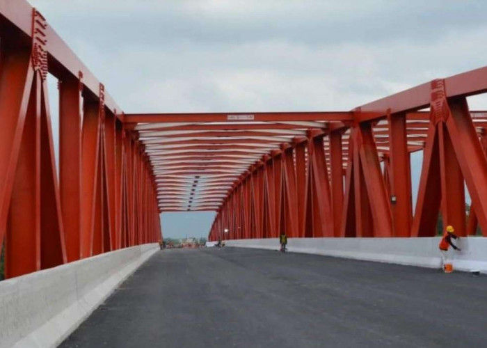 Inilah Jembatan Rangka Baja Terpanjang di Tol Trans Sumatera, Hari Ini Akan Dilakukan Uji Beban